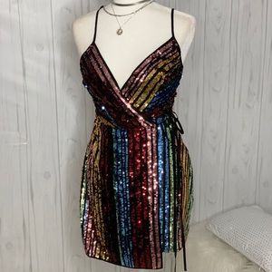 Sequined Multi Colored BCBG dress